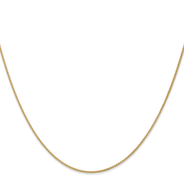 10KT Yellow Gold 30-inch 1MM Lobster Clasp Spiga Link Chain