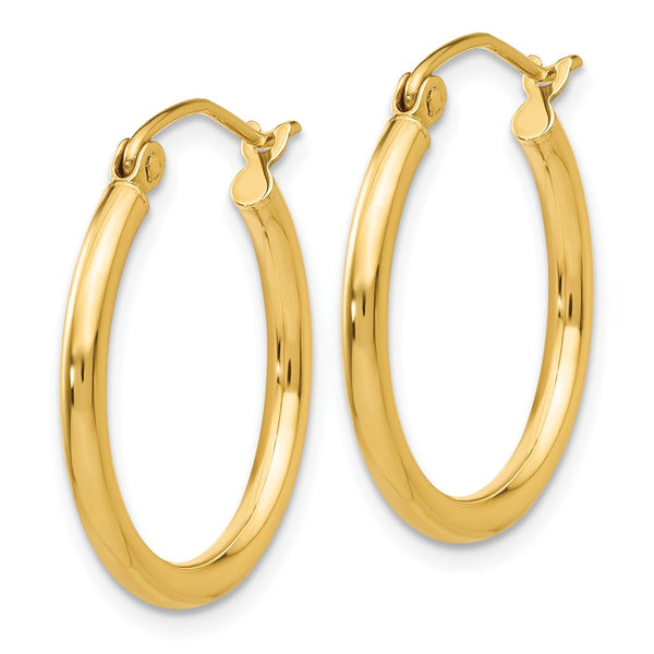 10KT Yellow Gold 16X2MM Hoop Earrings