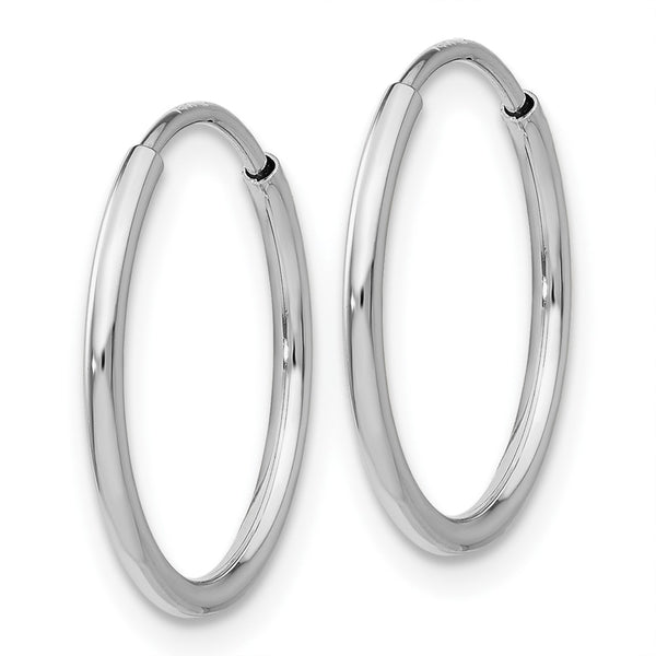 10KT White Gold 25X1.2MM Endless Hoop Earrings