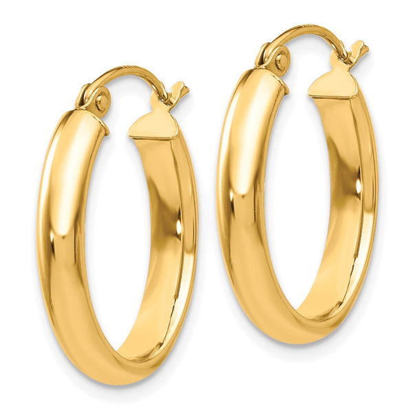 10KT Yellow Gold 24X17MM Hoop Earrings