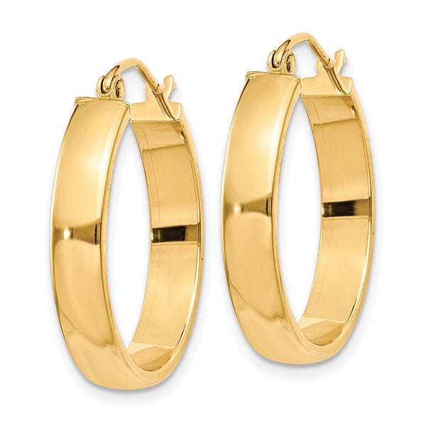 10KT Yellow Gold 23X4MM Hoop Earrings