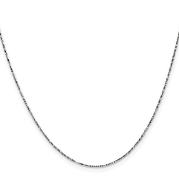 10KT White Gold 24-inch 0.8MM Spiga Link Chain