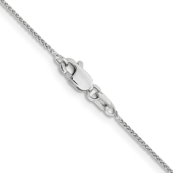 10KT White Gold 18-inch 0.8MM Spiga Link Chain