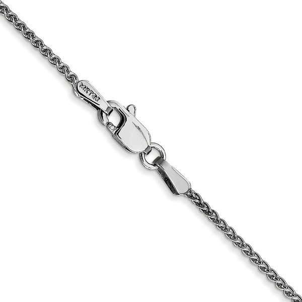 10KT White Gold 20-inch 1.25MM Spiga Link Chain