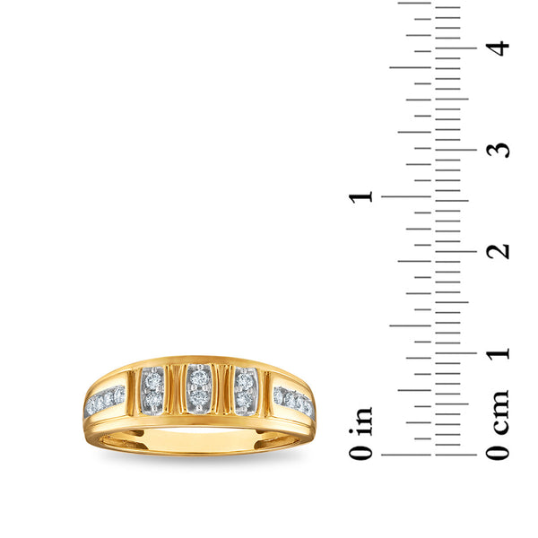 1 CTW Diamond Wedding Trio Set in 10KT White and Yellow Gold