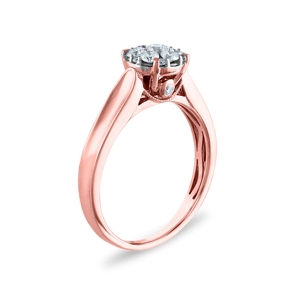 5/8 CTW Diamond Wedding Trio Set in 10KT Rose Gold