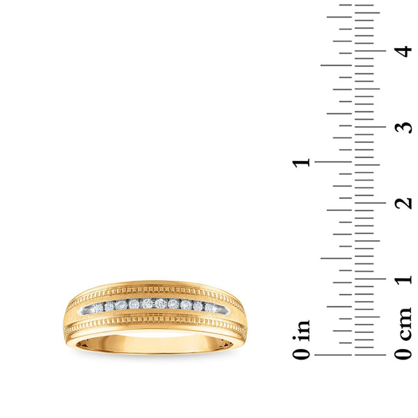 1/10 CTW Diamond Wedding Ring in 10KT Yellow Gold