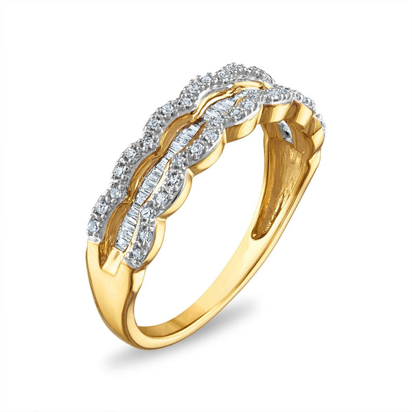 1/4 CTW Diamond Anniversary Ring in 10KT Yellow Gold