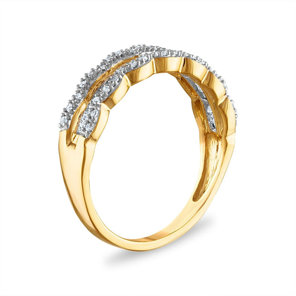 1/4 CTW Diamond Anniversary Ring in 10KT Yellow Gold