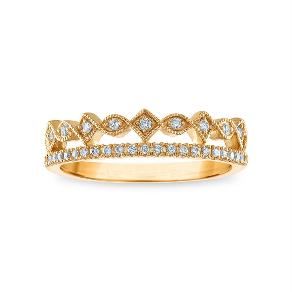 1/6 CTW Diamond Fashion Ring in 10KT Yellow Gold