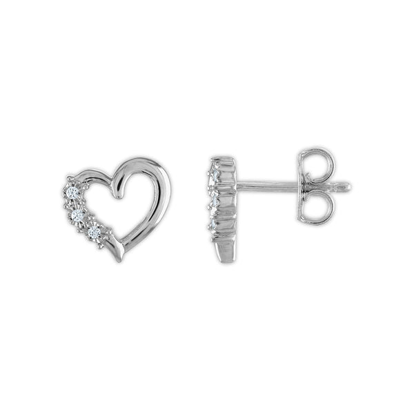 1/6 CTW Diamond Heart Box Set Ring Earrings 18-inch Pendant in Sterling Silver