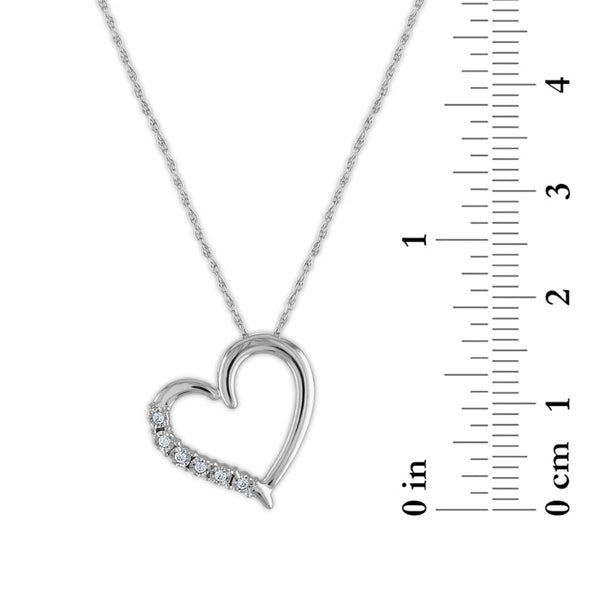 1/6 CTW Diamond Heart Box Set Ring Earrings 18-inch Pendant in Sterling Silver