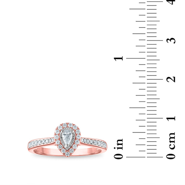 1/3 CTW Diamond Halo Ring in 10KT Rose Gold