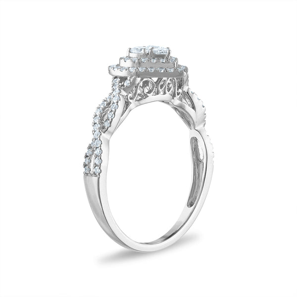 1/2 CTW Diamond Heart Engagement Ring in 10KT Gold