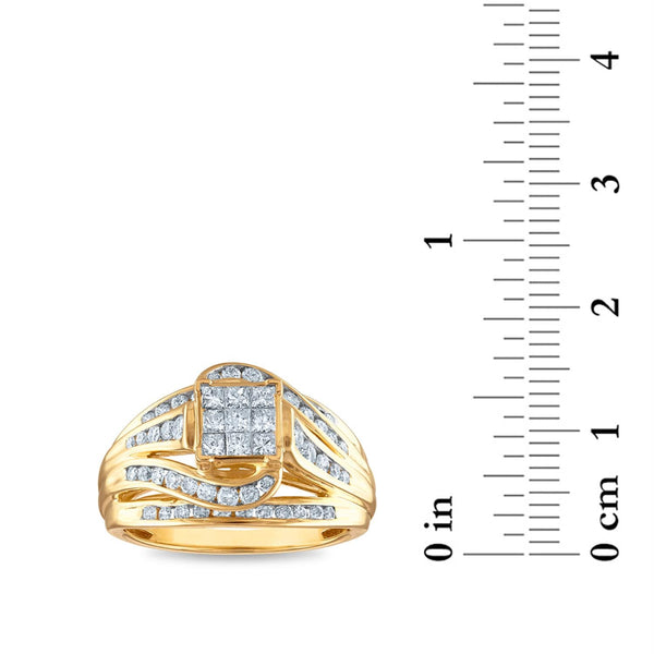 1 CTW Diamond Engagement Ring in 10KT Yellow Gold