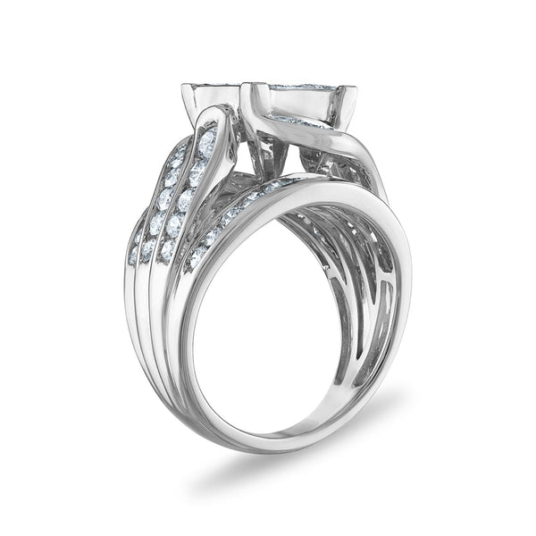 3 CTW Diamond Engagement Ring in 10KT White Gold