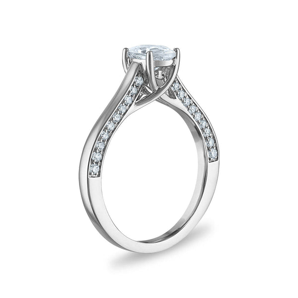 EcoLove 1 CTW Lab Grown Diamond Engagement Ring in 14KT White Gold