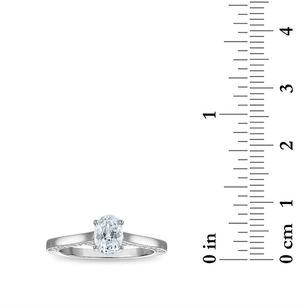 EcoLove 1 CTW Lab Grown Diamond Engagement Ring in 14KT White Gold