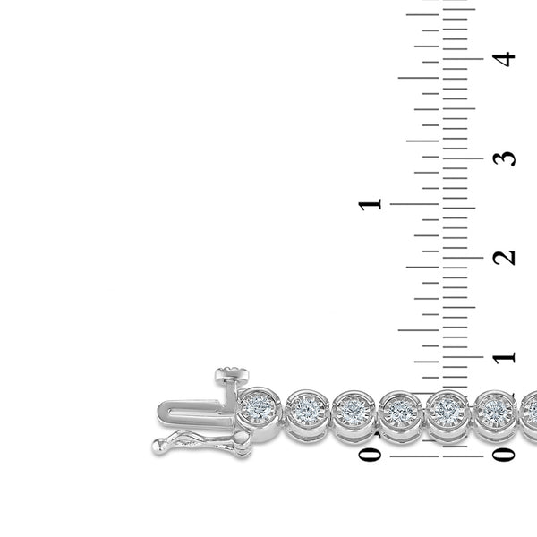 EcoLove 2 CTW Lab Grown Diamond 7-inch Tennis Bracelet in Sterling Silver