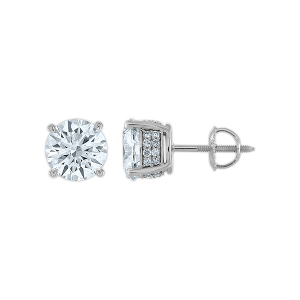 EcoLove 5 CTW Lab Grown Diamond Stud Earrings in 14KT White Gold