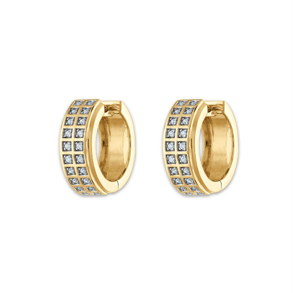 EcoLove 1/4 CTW Lab Grown Diamond Huggie Earrings in Yellow Gold Plated Sterling Silver