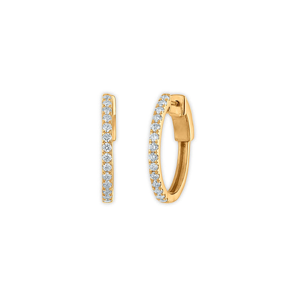 EcoLove 1/2 CTW Lab Grown Diamond Hoop Earrings in 10KT Yellow Gold