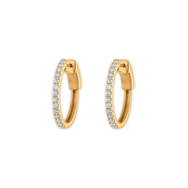 EcoLove 1/2 CTW Lab Grown Diamond Hoop Earrings in 10KT Yellow Gold