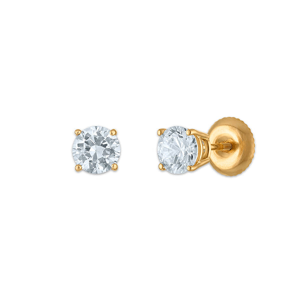 EcoLove 1 CTW Lab Grown Diamond Stud Earrings in 10KT Gold