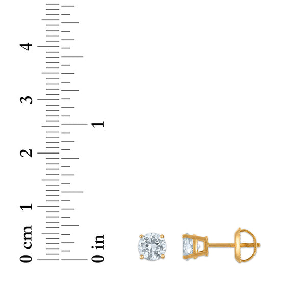 EcoLove 1 CTW Lab Grown Diamond Stud Earrings in 10KT Gold