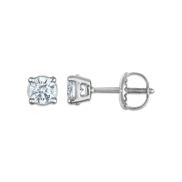 EcoLove 1/2 CTW Lab Grown Diamond Stud Earrings in 10KT White Gold