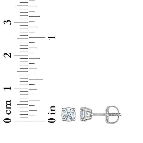 EcoLove 1/2 CTW Lab Grown Diamond Stud Earrings in 10KT White Gold