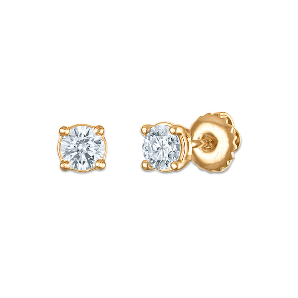 EcoLove 1/2 CTW Lab Grown Diamond Stud Earrings in 10KT Yellow Gold