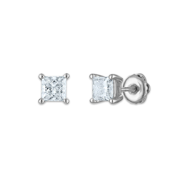 EcoLove 1 CTW Lab Grown Diamond Stud Earrings in 10KT White Gold