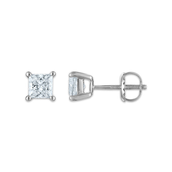 EcoLove 1 CTW Lab Grown Diamond Stud Earrings in 10KT White Gold