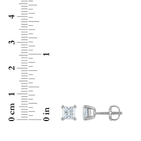 EcoLove 1 CTW Lab Grown Diamond Stud Earrings in 10KT White Gold