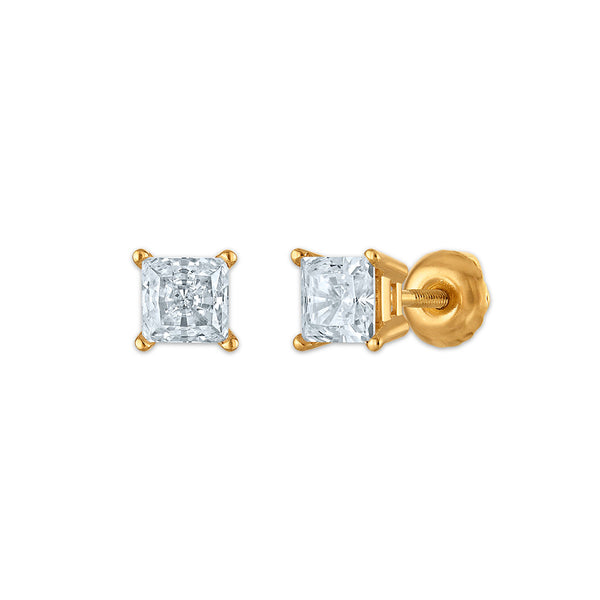 EcoLove 1 CTW Lab Grown Diamond Stud Earrings in 10KT Yellow Gold