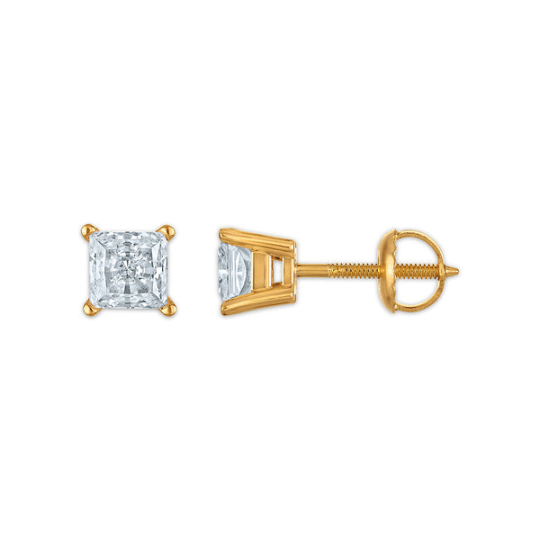 EcoLove 1 CTW Lab Grown Diamond Stud Earrings in 10KT Yellow Gold