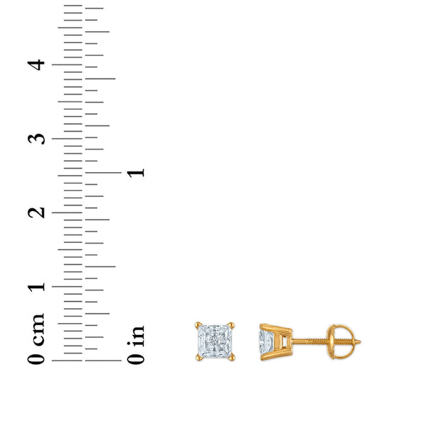 EcoLove 1 CTW Lab Grown Diamond Stud Earrings in 10KT Yellow Gold