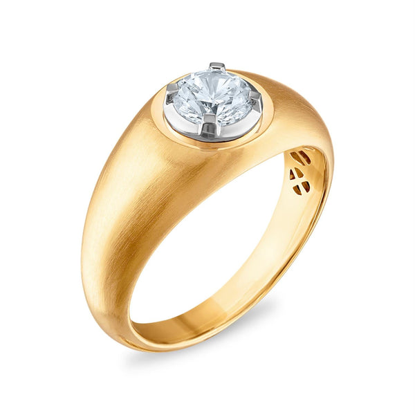 1 CTW Lab Grown Diamond Solitaire Ring in 10KT Yellow Gold