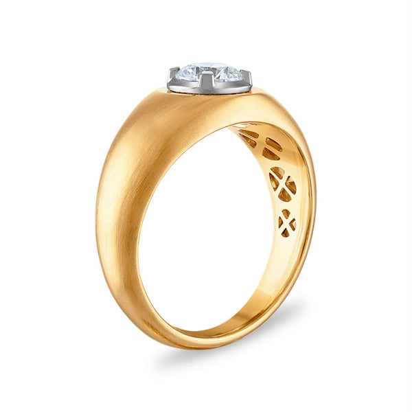 1 CTW Lab Grown Diamond Solitaire Ring in 10KT Yellow Gold