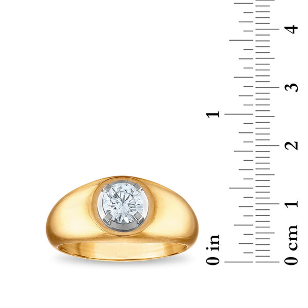 1 CTW Lab Grown Diamond Solitaire Ring in 10KT Yellow Gold