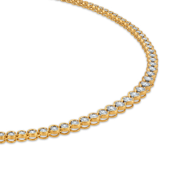 EcoLove 1-1/2 CTW Lab Grown Diamond Tennis Necklace in Gold Plated Sterling Silver