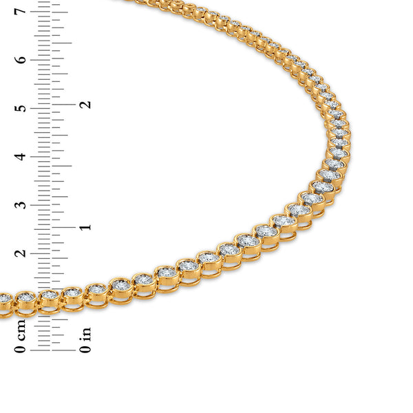 EcoLove 1-1/2 CTW Lab Grown Diamond Tennis Necklace in Gold Plated Sterling Silver