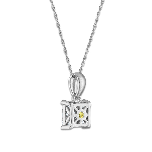 EcoLove 1/2 CTW Lab Grown Diamond Cluster 18-inch Pendant in 14KT White Gold