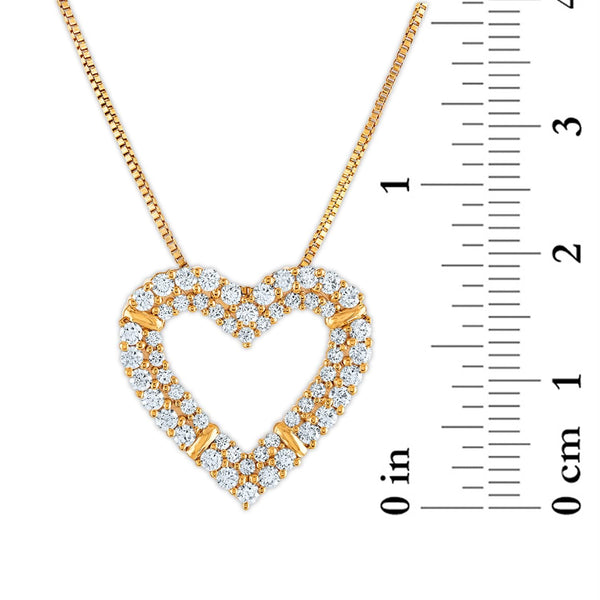 EcoLove 1 CTW Lab Grown Diamond Heart 18-inch Pendant in 10KT Yellow Gold