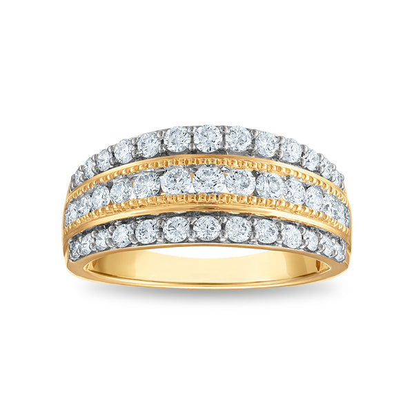 EcoLove 1 CTW Lab Grown Diamond Anniversary Ring in 10KT Yellow Gold