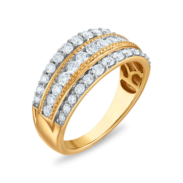 EcoLove 1 CTW Lab Grown Diamond Anniversary Ring in 10KT Yellow Gold