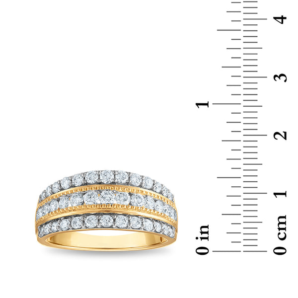 EcoLove 1 CTW Lab Grown Diamond Anniversary Ring in 10KT Yellow Gold