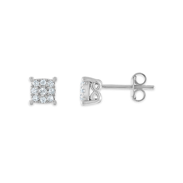 1/2 CTW Lab Grown Diamond Ring Pendant Earrings Set in Sterling Silver