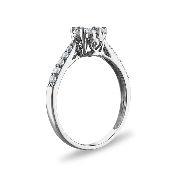 EcoLove 1/2 CTW Lab Grown Diamond Cluster Ring in 14KT White Gold